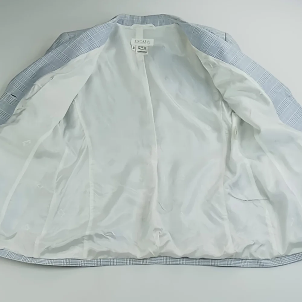 ESCADA by Margaretha Ley Vintage Single Breasted 100% Cotton Women's Blazer EU42